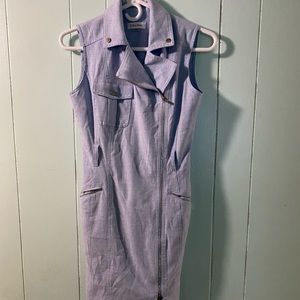 Blue Calvin Klein Moto Jean Dress
